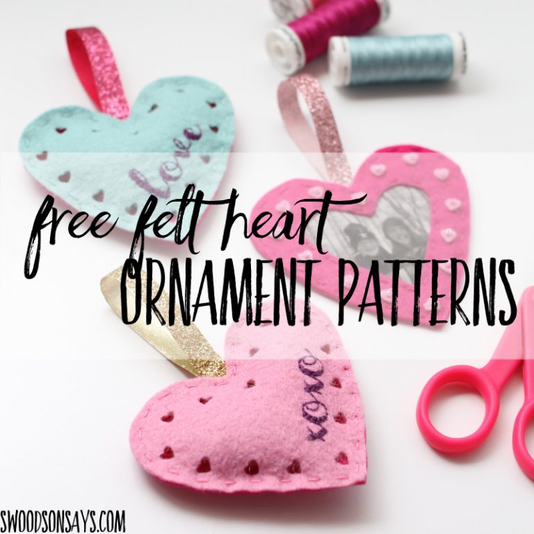 felt heart ornament pattern