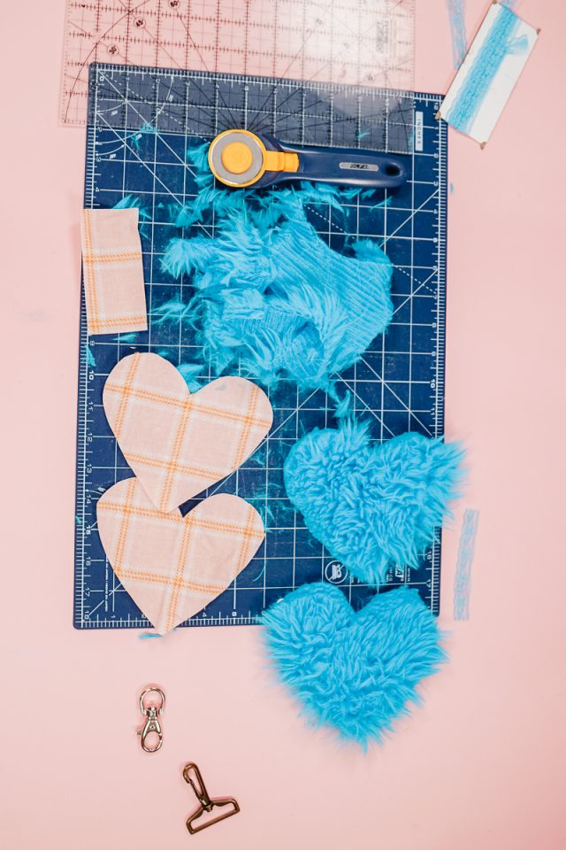 cut out hearts and tabs