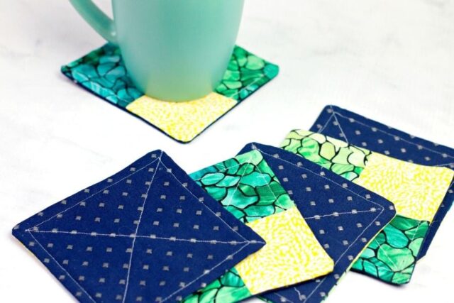 easy diy fabric coasters