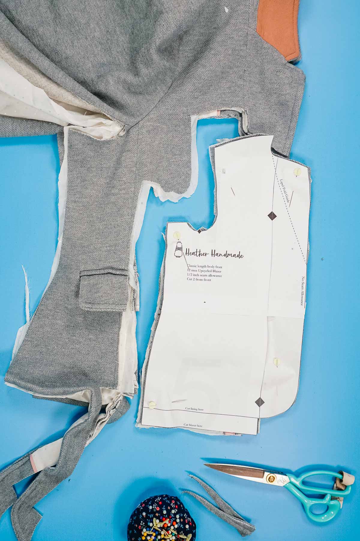 cut out fabric with pdf pattern