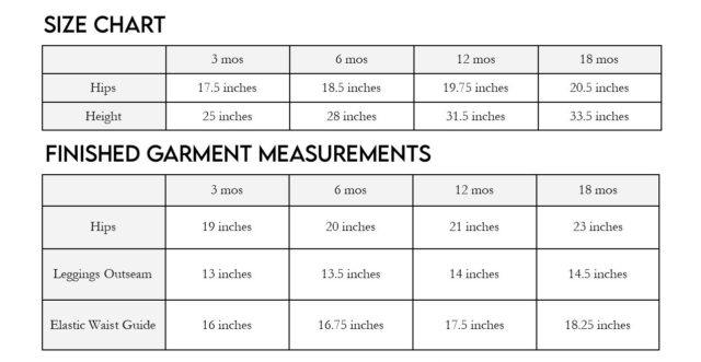 baby legging measurements