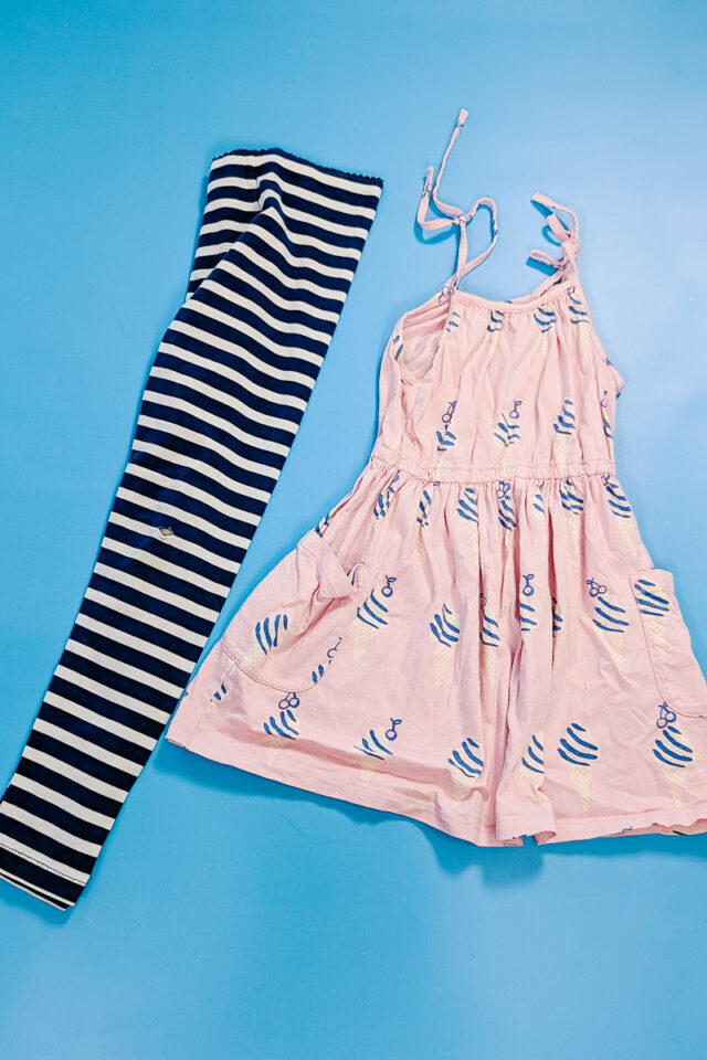 dress and leggings before