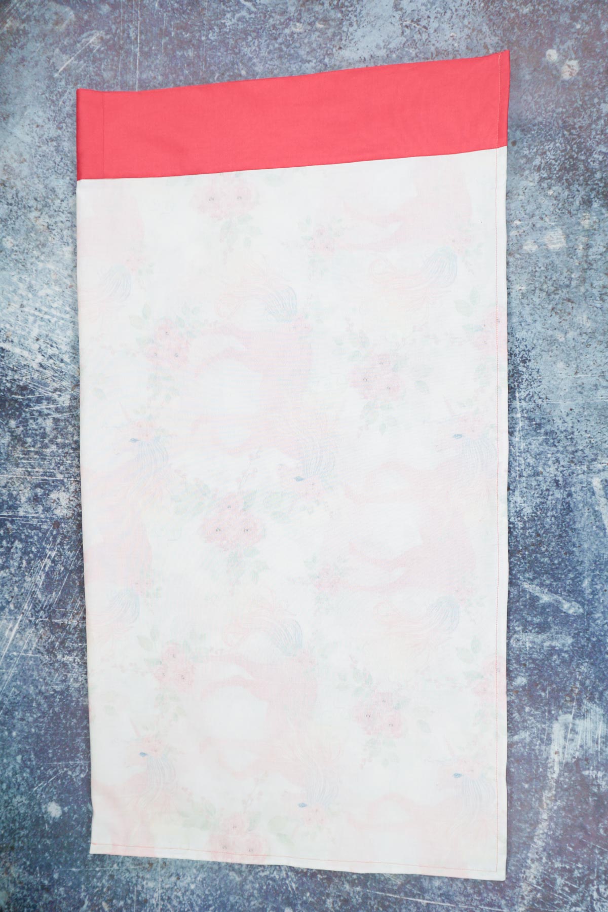 turn right side in and sew seam