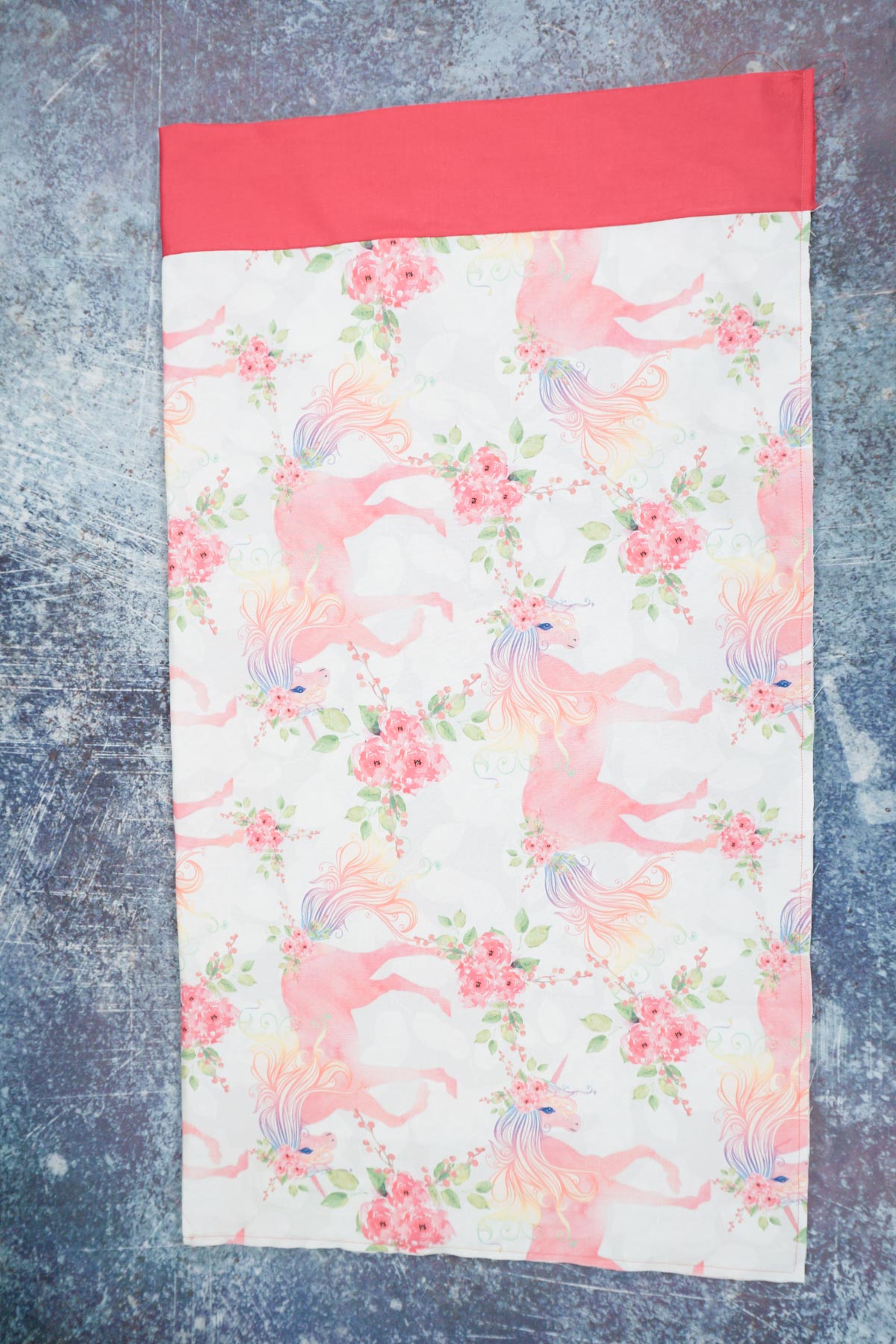 pin wrong sides together and sew