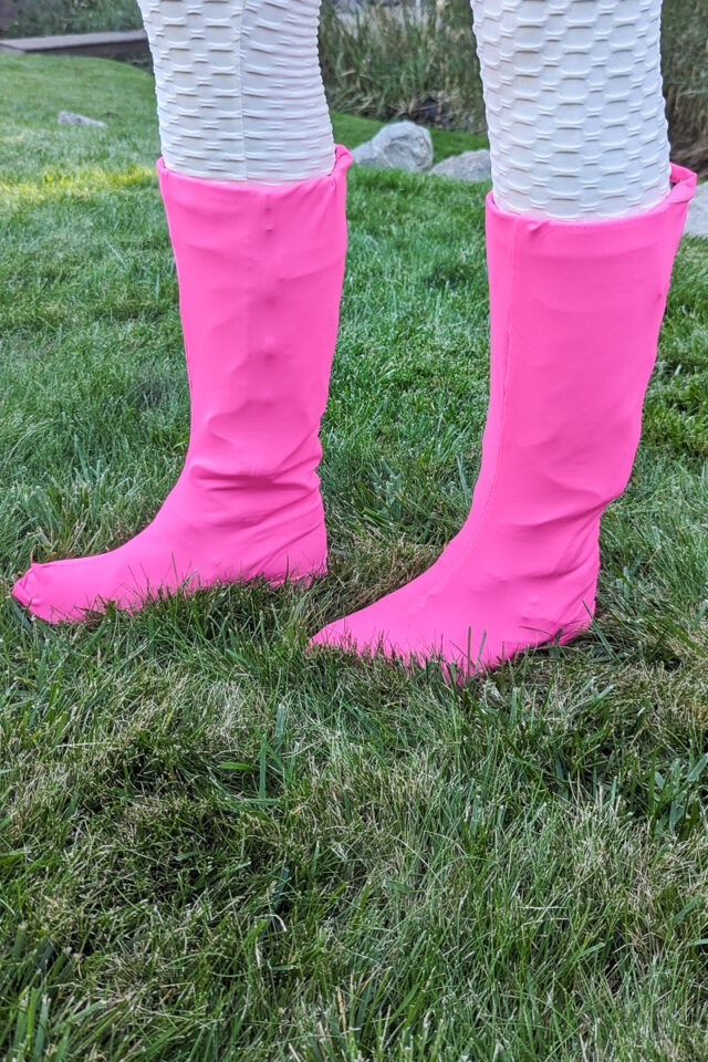 DIY Princess Peach Motorcycle Costume boots