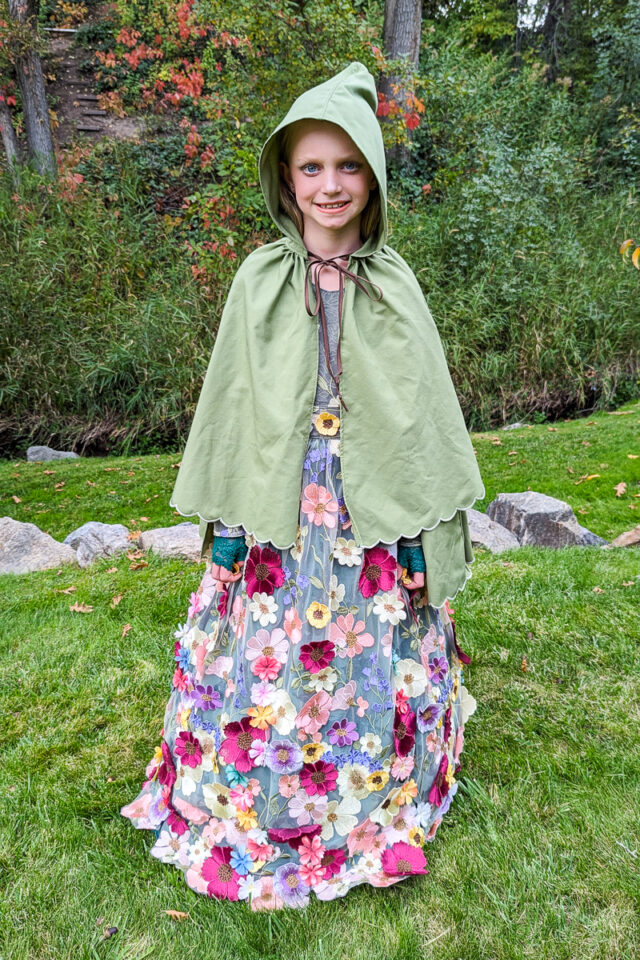 diy mother earth costume with cloak