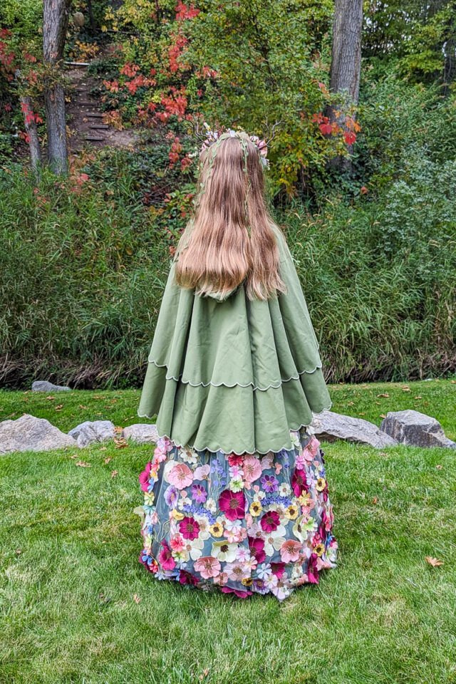 diy mother earth costume with cloak