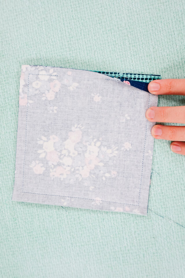 sew around and leave a hole