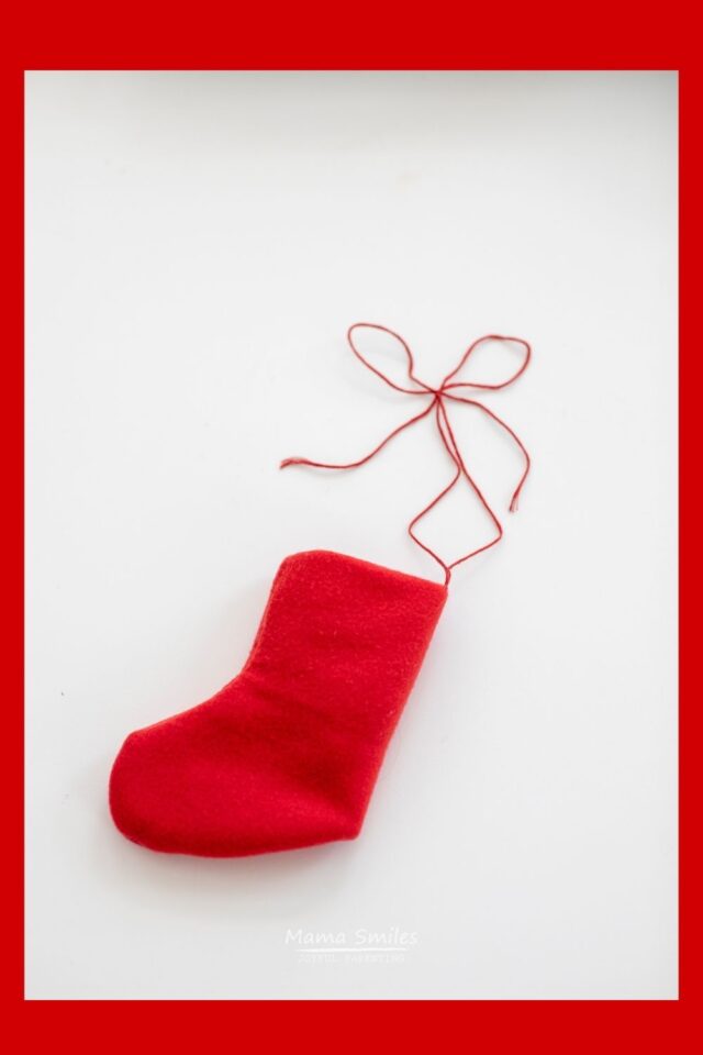 fleece stocking ornament