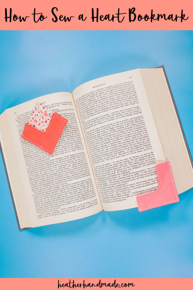 How to Sew a Heart Bookmark