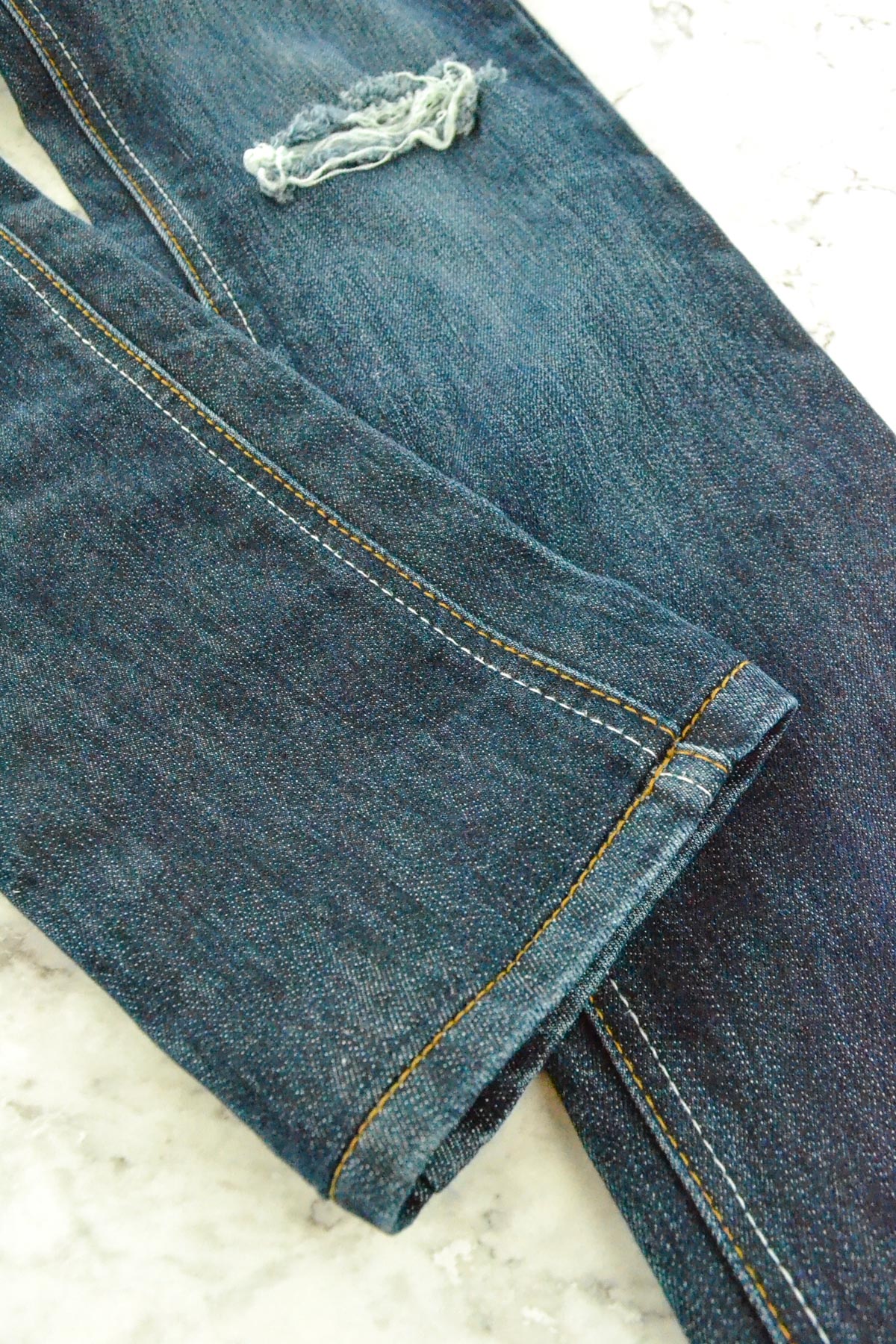 hem jeans with original hem