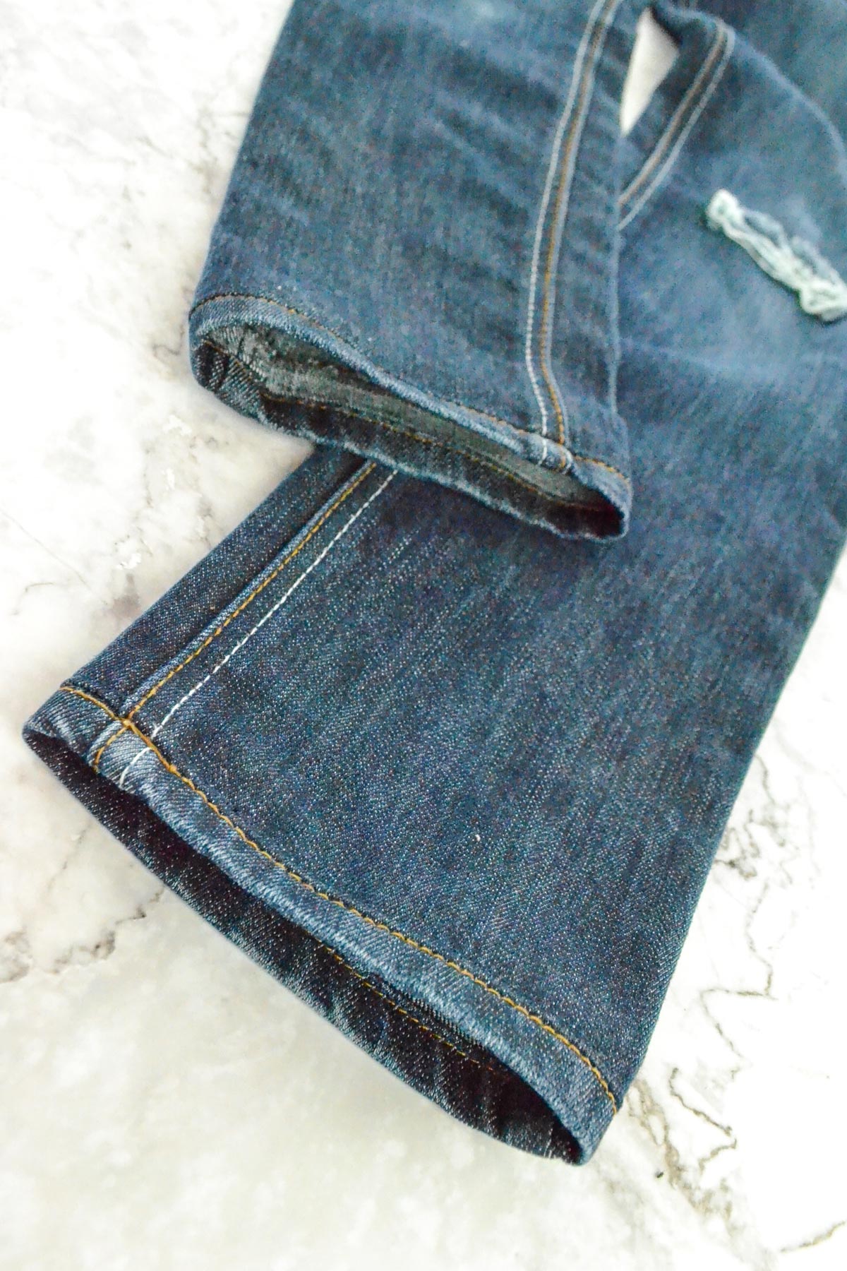 hem jeans with original hem