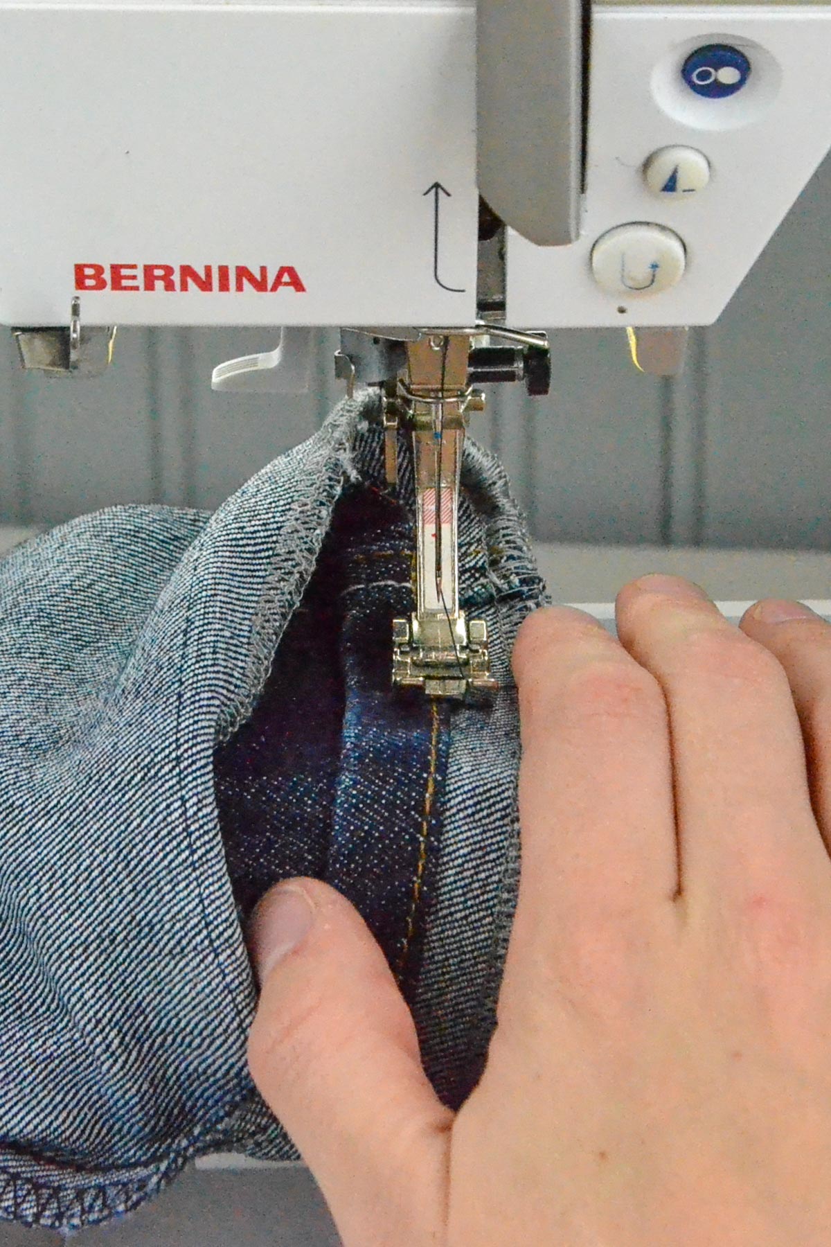 sew next to thread