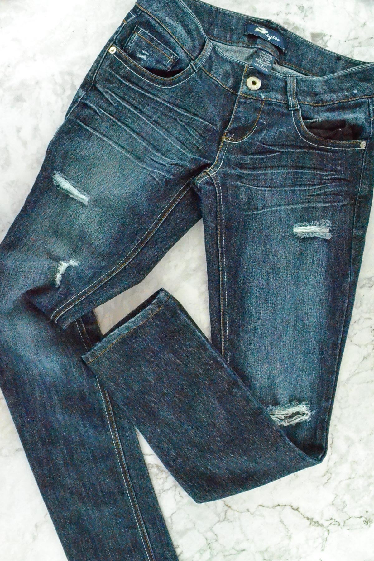 hem jeans with original hem