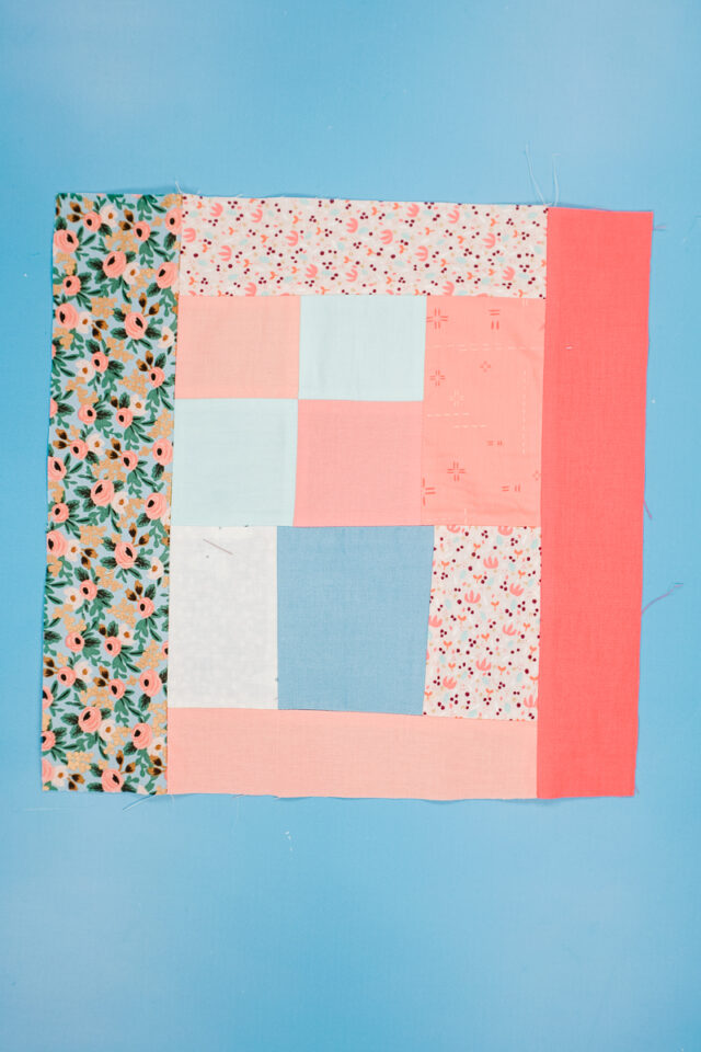 scrap fabric patchwork fabric quilt block