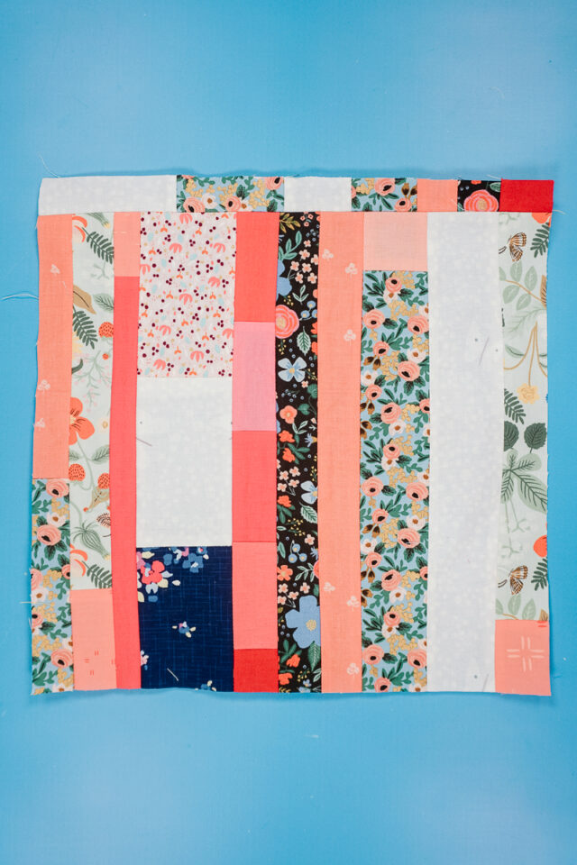 scrap fabric patchwork fabric quilt block