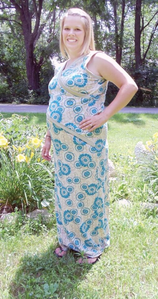 nursing and maternity maxi dress tutorial