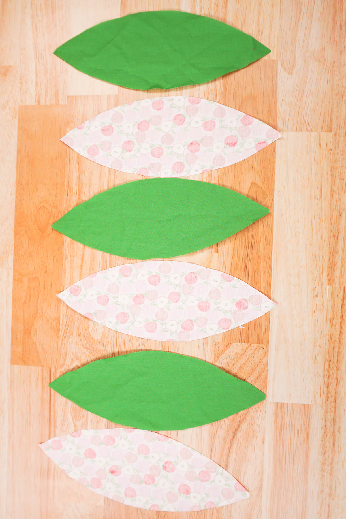 cut out the fabric pieces