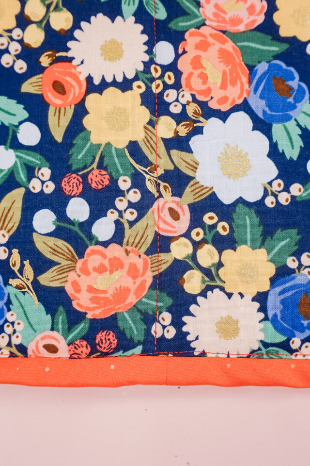 sew down the center to mark