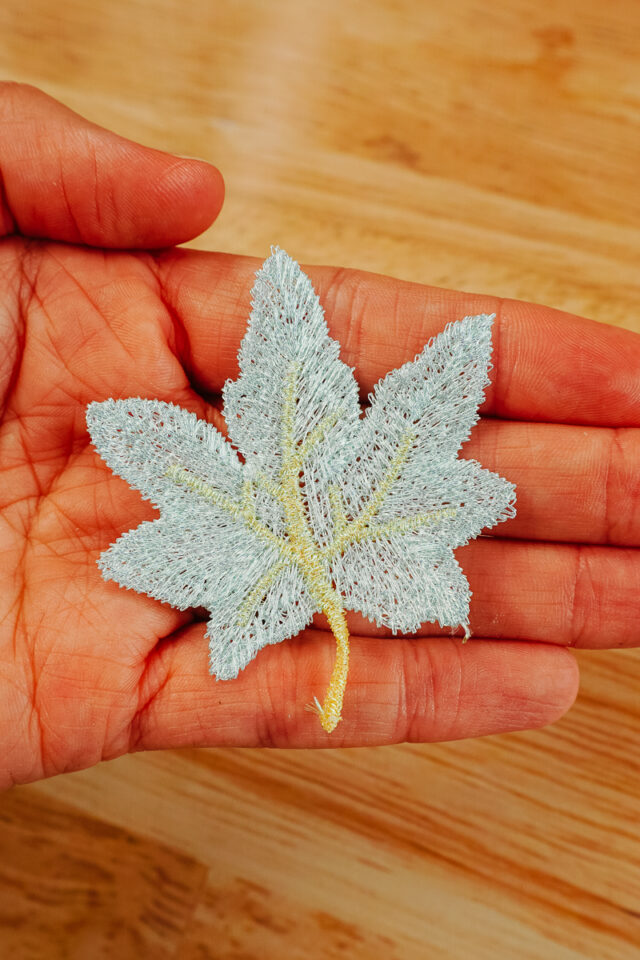 leave sew-on patch