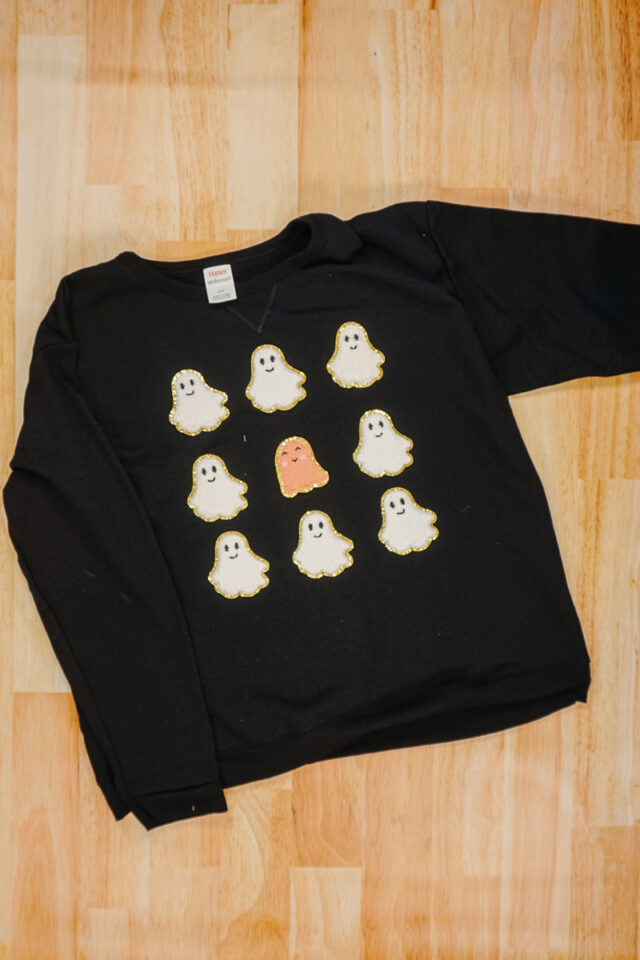 DIY Halloween Sweatshirt with Patches