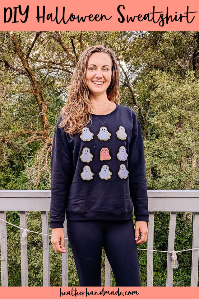 DIY Halloween Sweatshirt with Patches