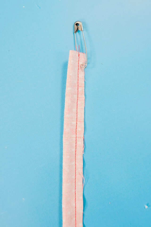 add safety pin to seam allowance