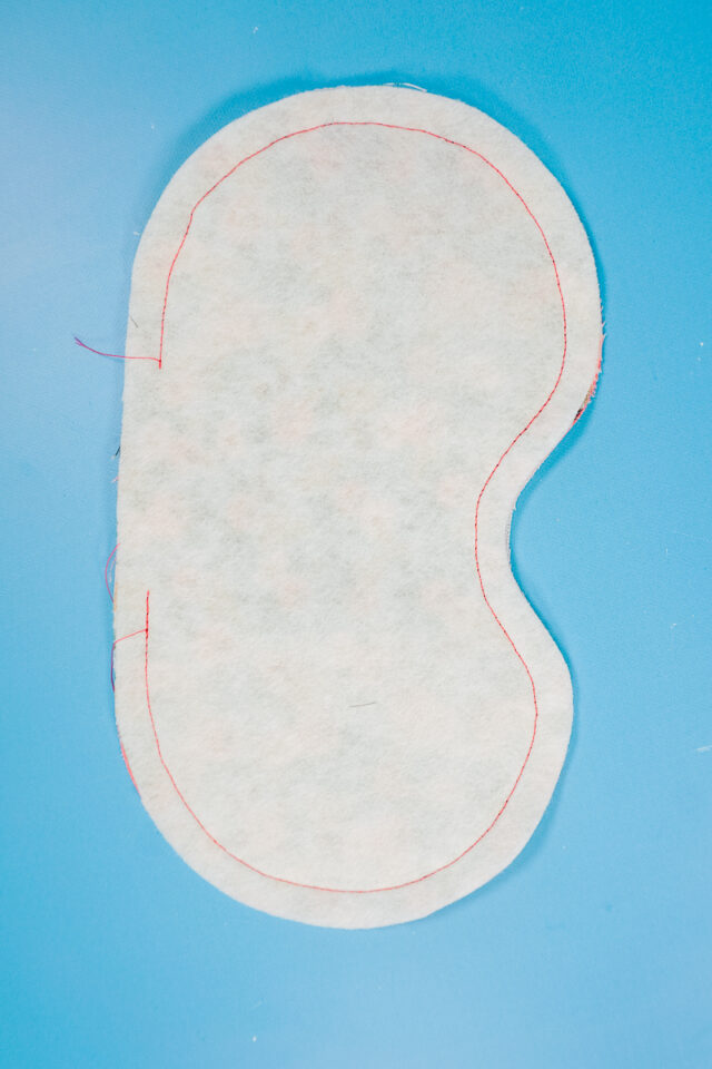 sew around edges and leave hole for turning