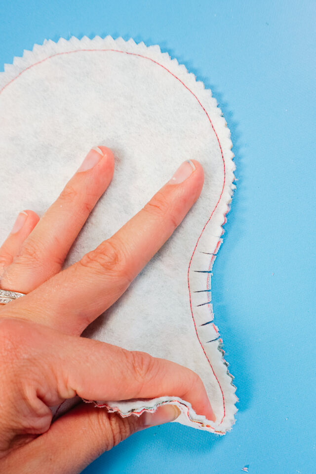 clip the inner curve around the nose area