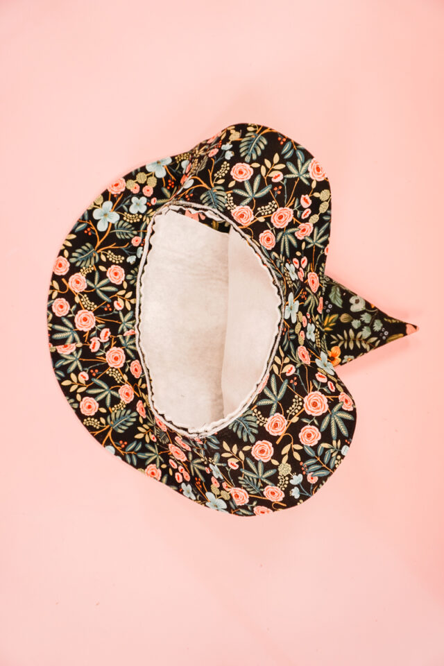 sew top and brim right sides together