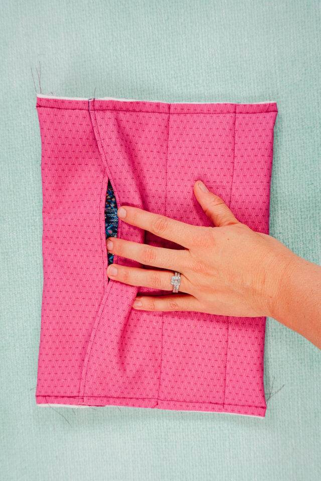 fold bag and sew both sides