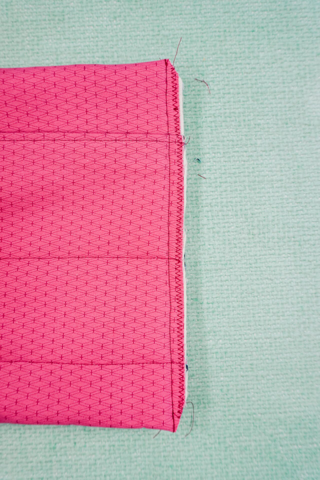 zigzag the seam allowances to finish
