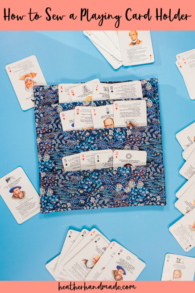 how to sew a playing card holder