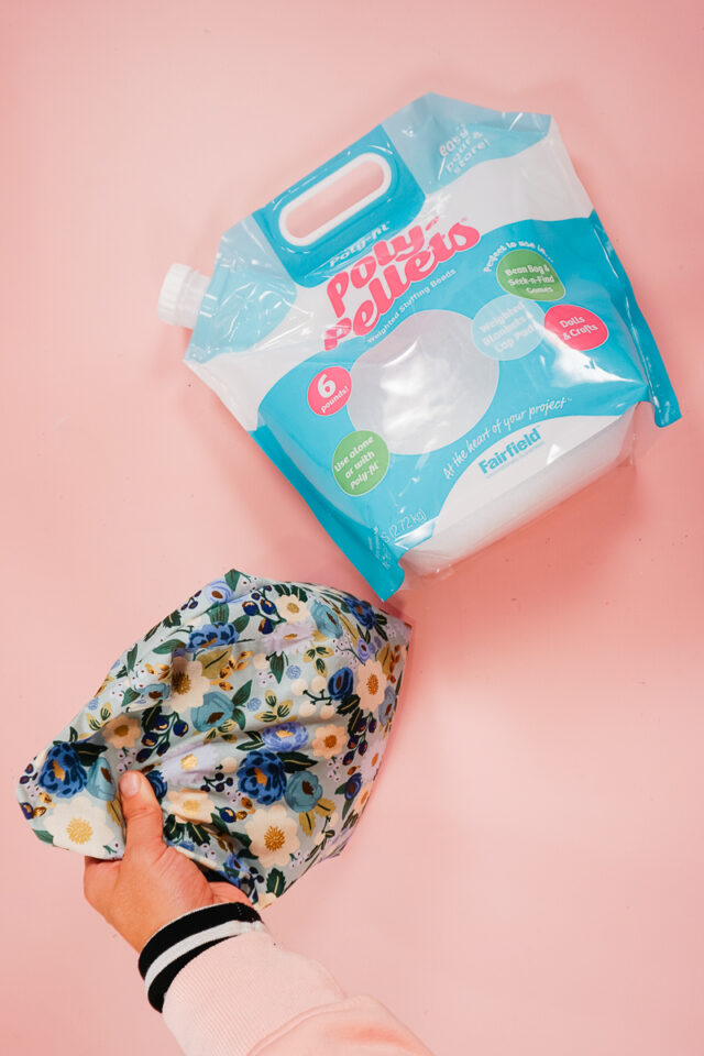 fill bean bag with rice or pellets