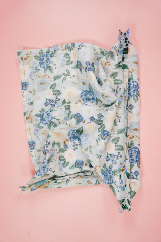 twist corners so seams are on top of each other