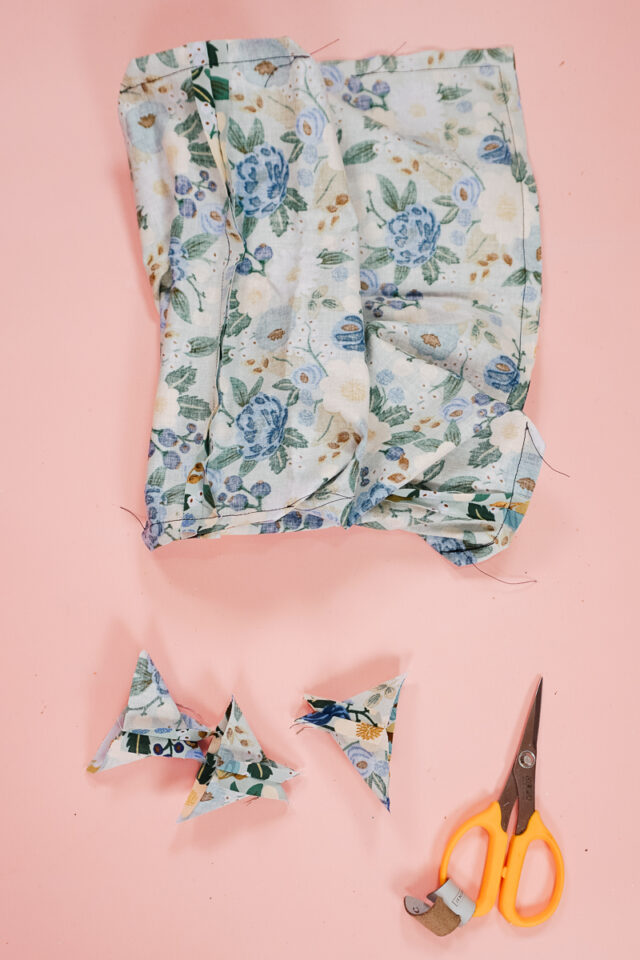 trim off triangle seam allowance