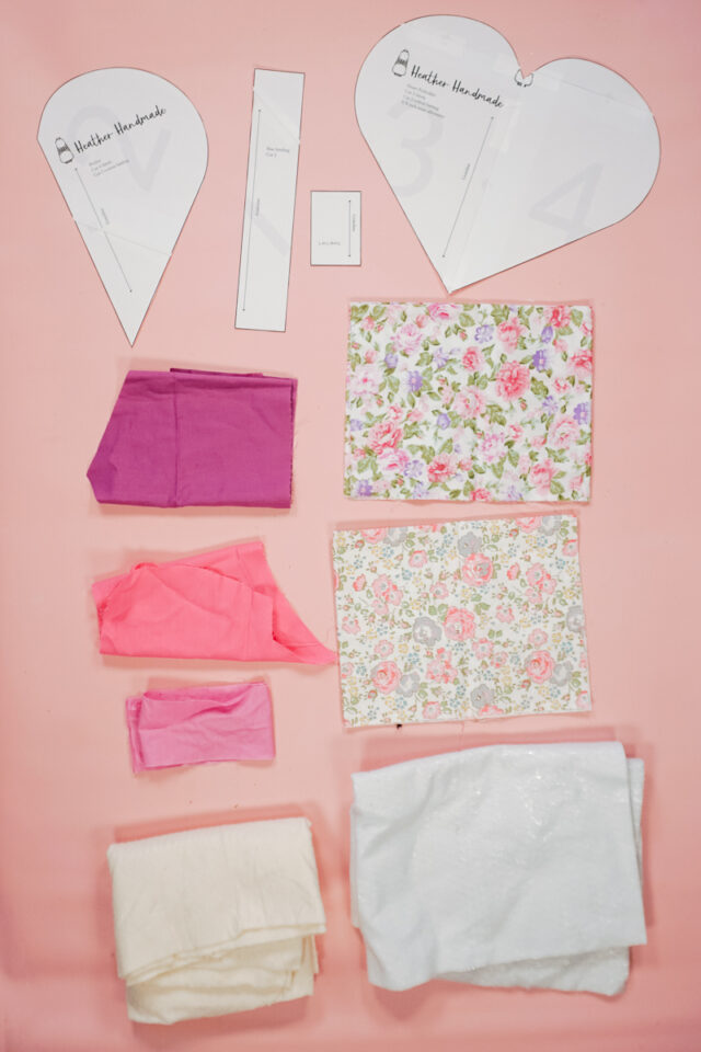 heart oven mitt supplies