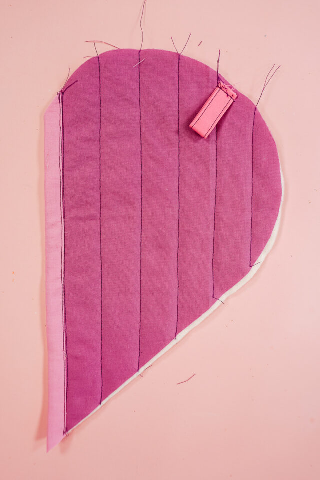 baste loop onto on pocket