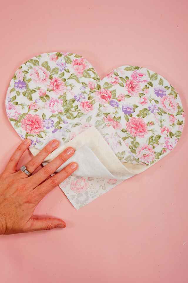 sandwich batting and heart pieces