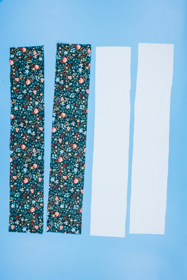 cut fabric and interfacing