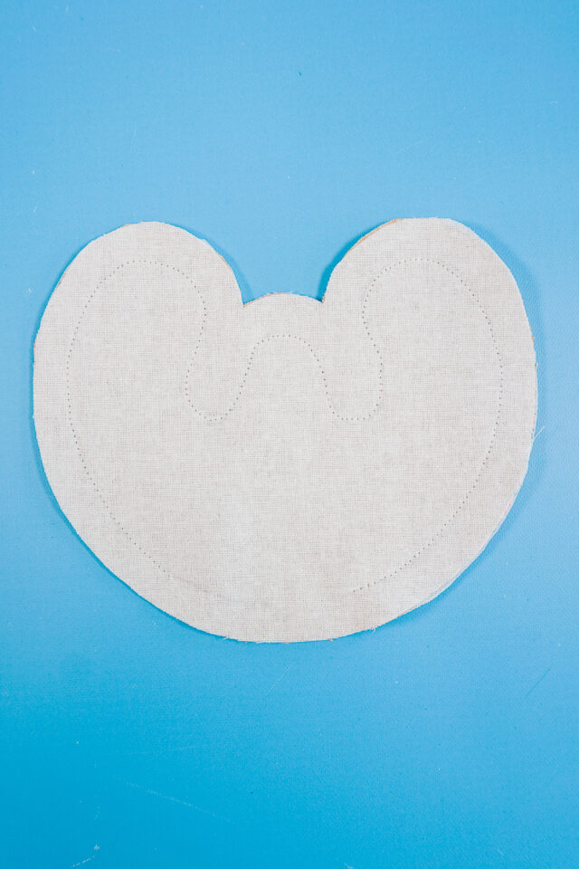 sew pieces right sides together and leave hole