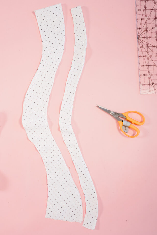 cut the hem into a 1.5 inch strip