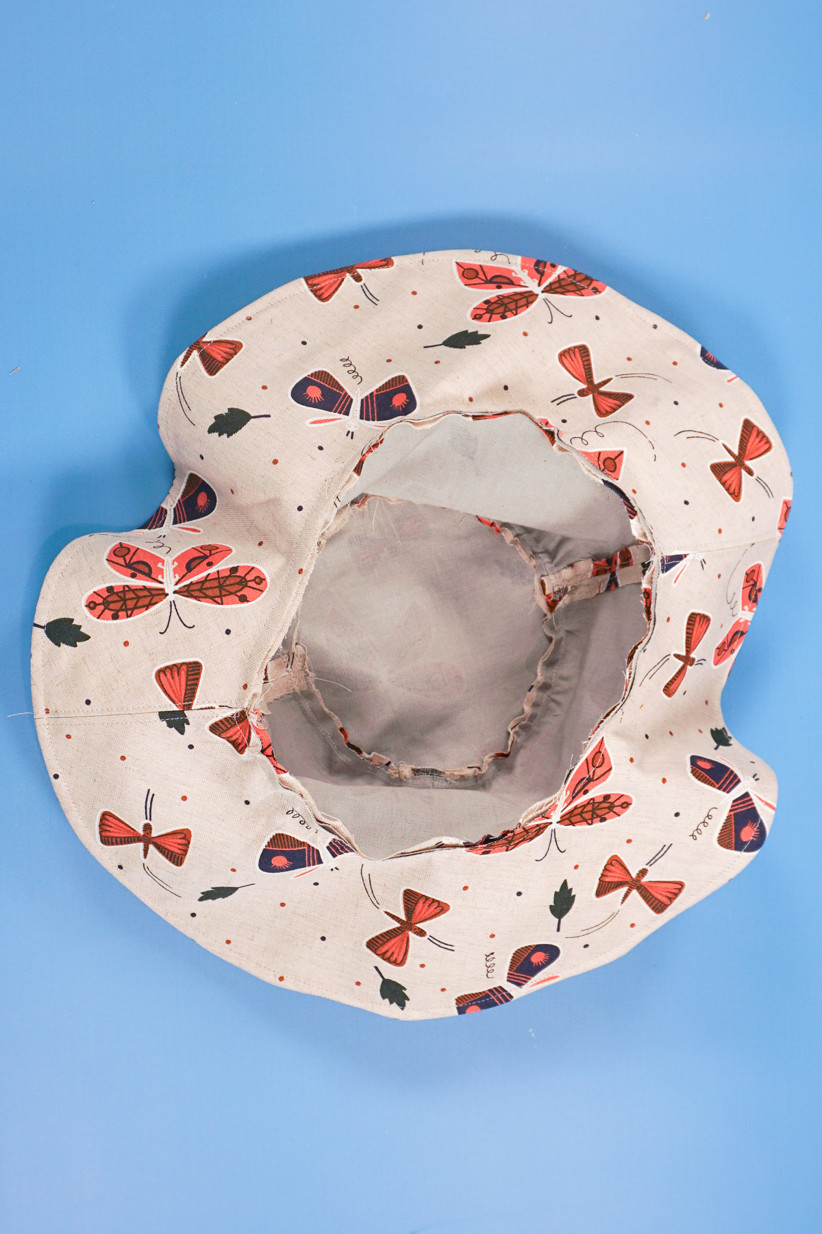 sew brim to top