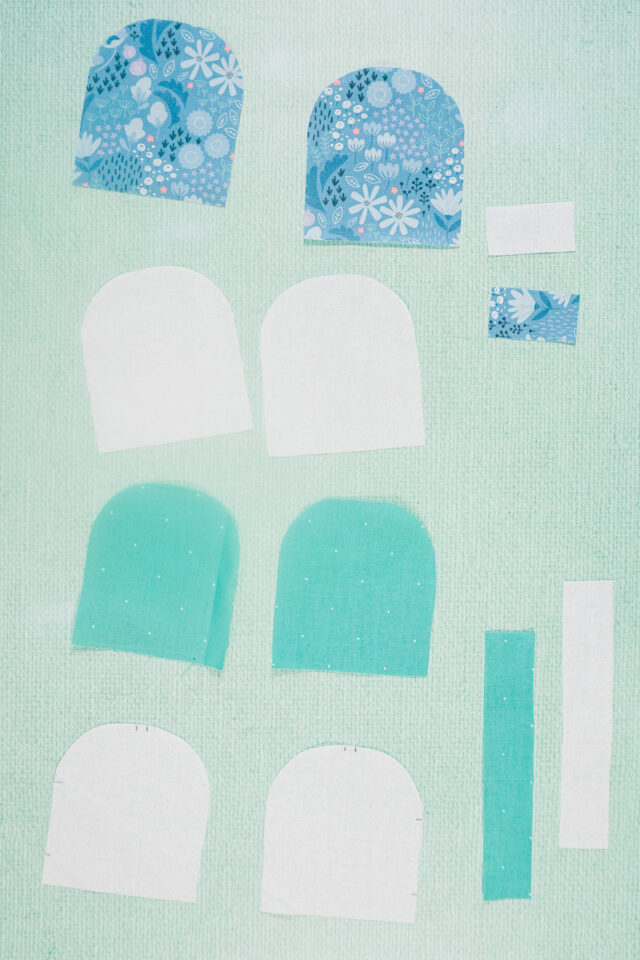cut out all pieces of fabric