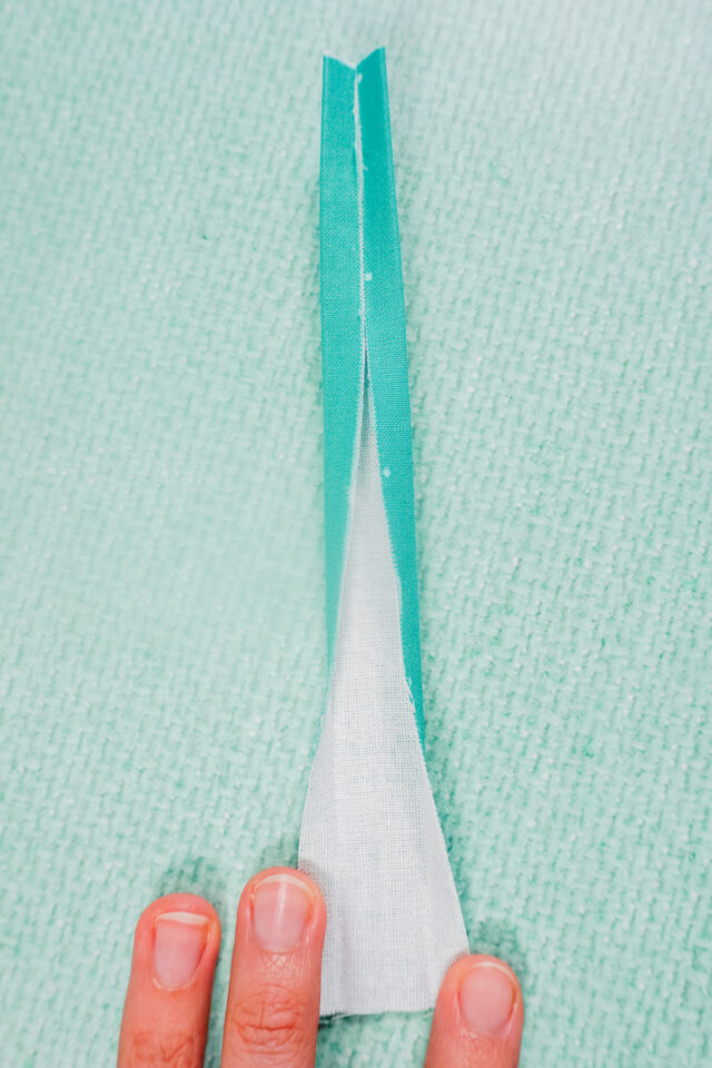 press and fold loop like bias binding