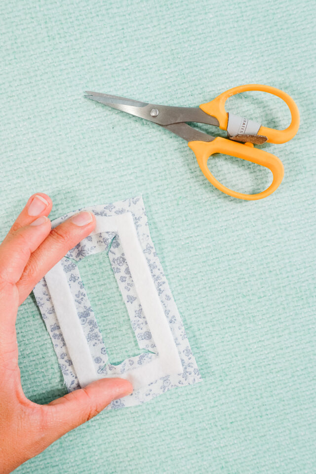 cut into each inner corner