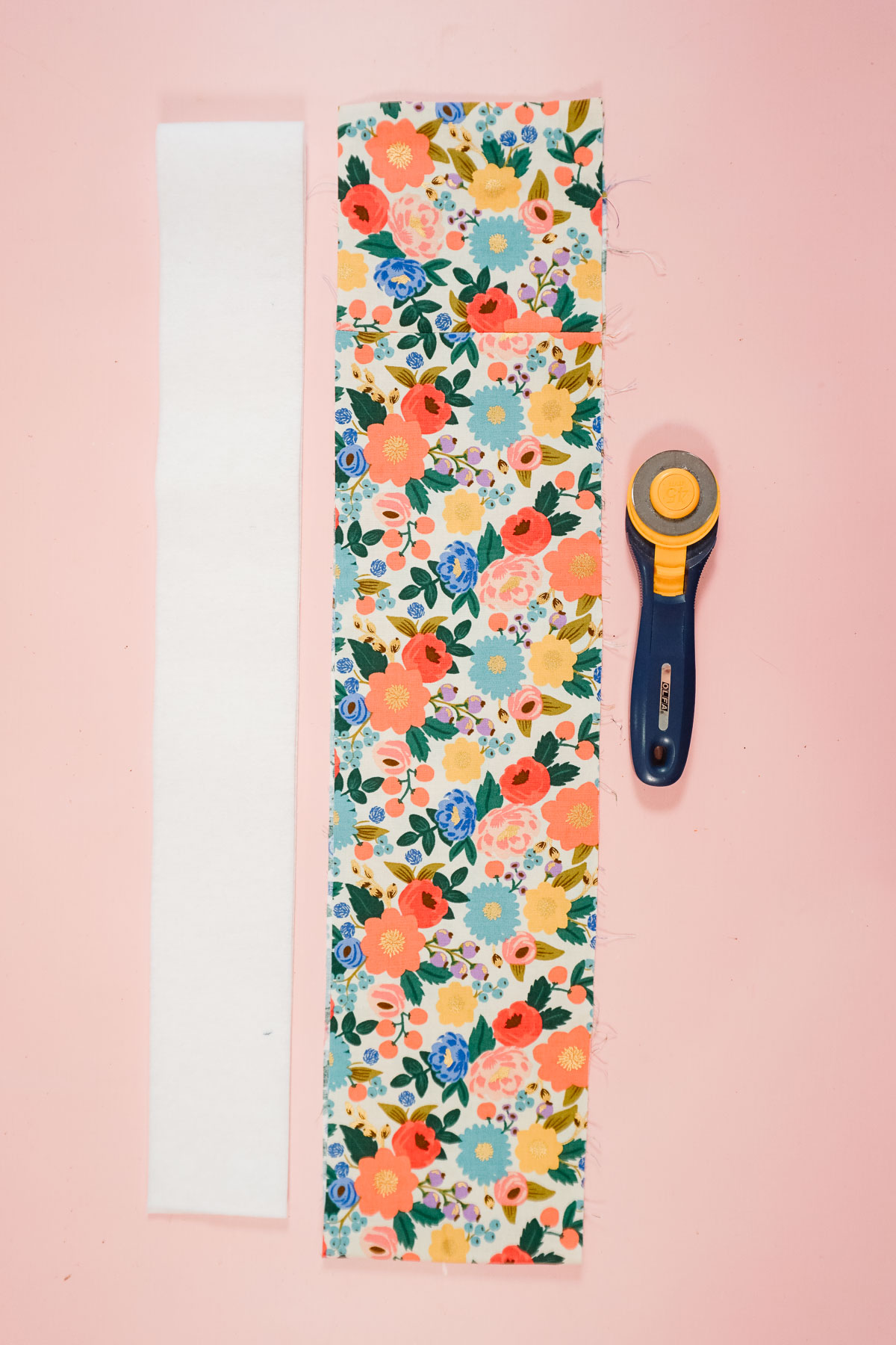 cut out fabric and fusible fleece