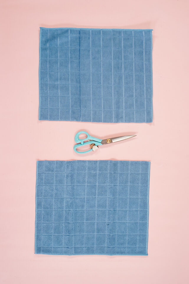 cut towel in half