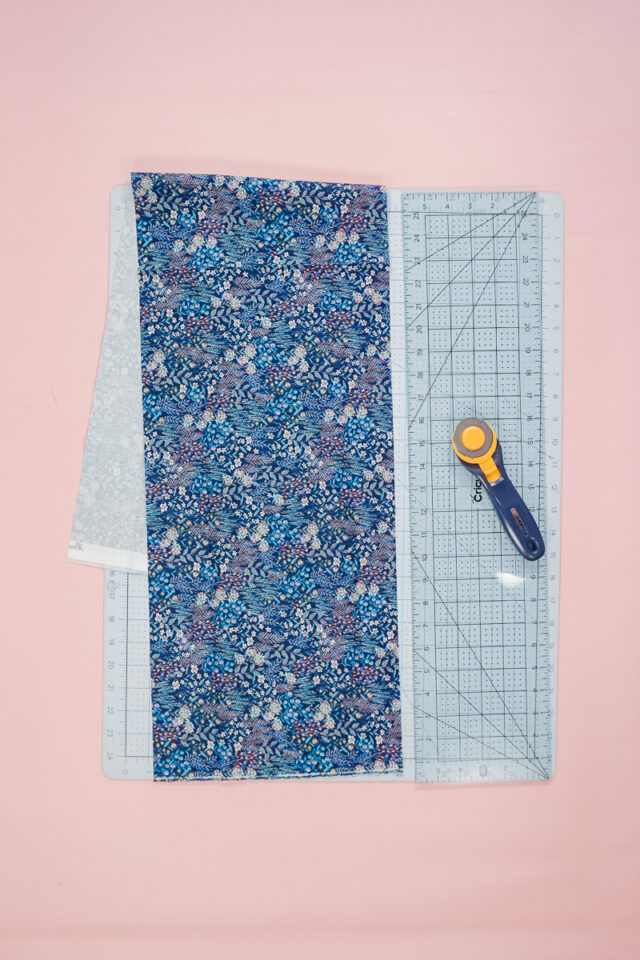 cut 11 inches by full width of fabric