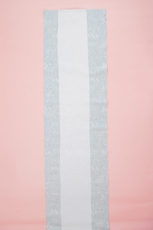 fuse interfacing to center back of fabric